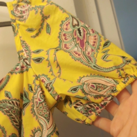 Zara Yellow Paisley Print Maxi Dress XS - Picture 6 of 8